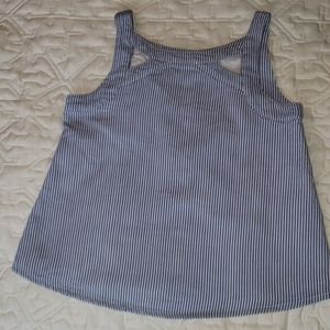 Abercrombie kids girls seersucker cutout tank